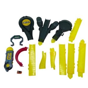 Micro Chargers Track Pieces with Car and Non-working Launcher Race Toy Parts Lot